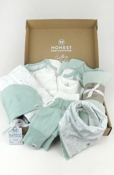 Shop Honest Baby 12-piece Welcome Home Gift Set In Twinkle Star White/ Sage