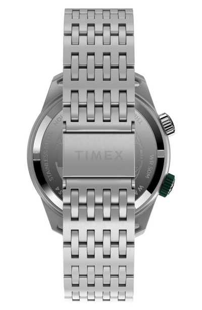 Shop Timex Waterbury Dive Bracelet Watch, 41mm In Silver/ Black/ Silver