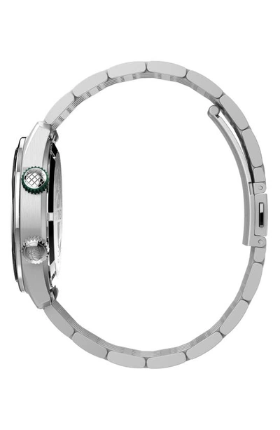 Shop Timex Waterbury Dive Bracelet Watch, 41mm In Silver/ Black/ Silver