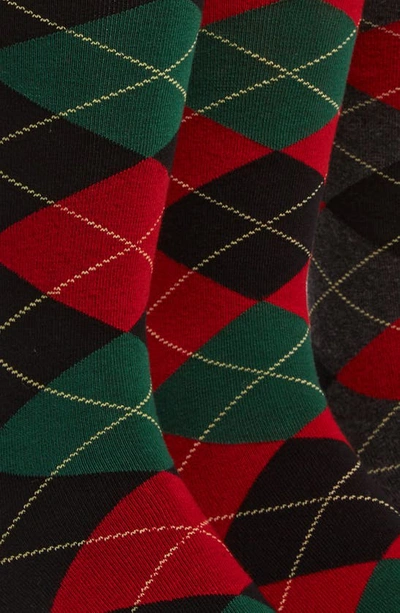 Polo Ralph Lauren 3-pack Argyle Socks In Bkgrn