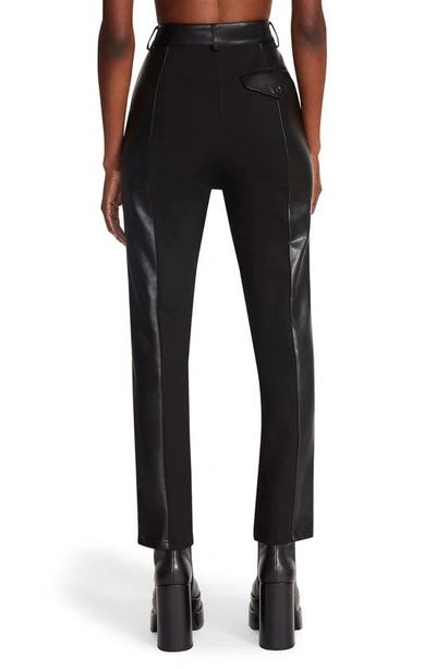 Steve Madden Carson High Waist Faux Leather Pants In Black