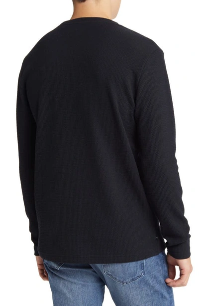 Travismathew Cloud Waffle Crewneck Tee In Black