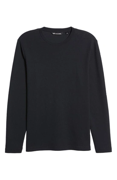 Travismathew Cloud Waffle Crewneck Tee In Black