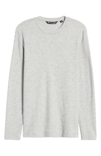 Travismathew Cloud Waffle Crewneck Tee In Heather Light Grey