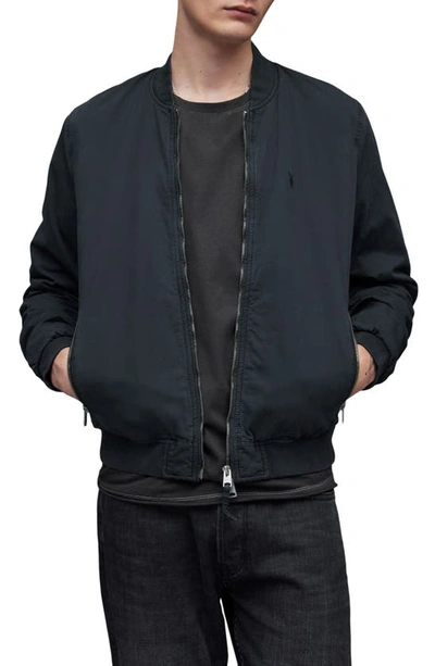 Shop Allsaints Lows Bomber Jacket In Dark Ink