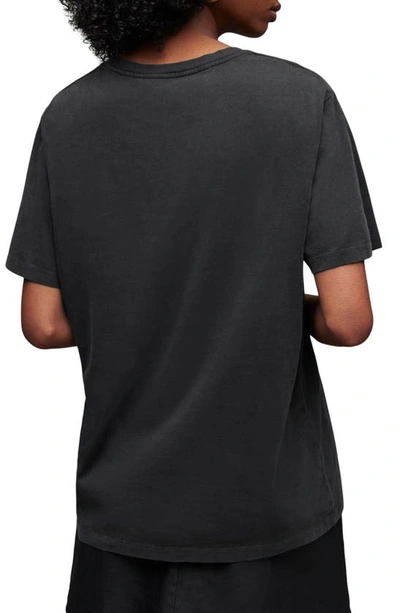 Shop Allsaints Pippa Embroidered Logo Boyfriend Cotton T-shirt In Black