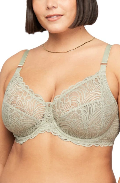 Shop Montelle Intimates London Fog Muse Underwire Full Cup Bra In Sage