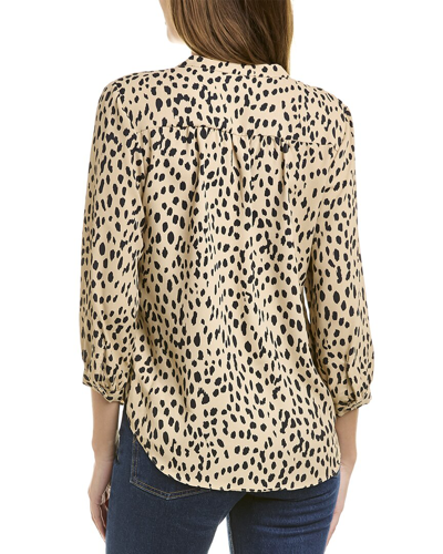 Shop Vince Camuto Animal Print Blouse In Grey