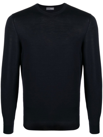 Drumohr Rasato Tubico Sweater In Blu