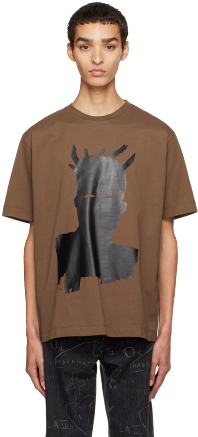 Shop Etudes Studio Brown Jean-michel Basquiat Edition Wonder Self-portrait T-shirt