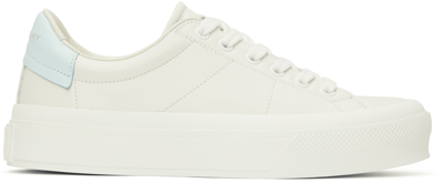 Shop Givenchy White City Sport Sneakers In 148 White/acqua