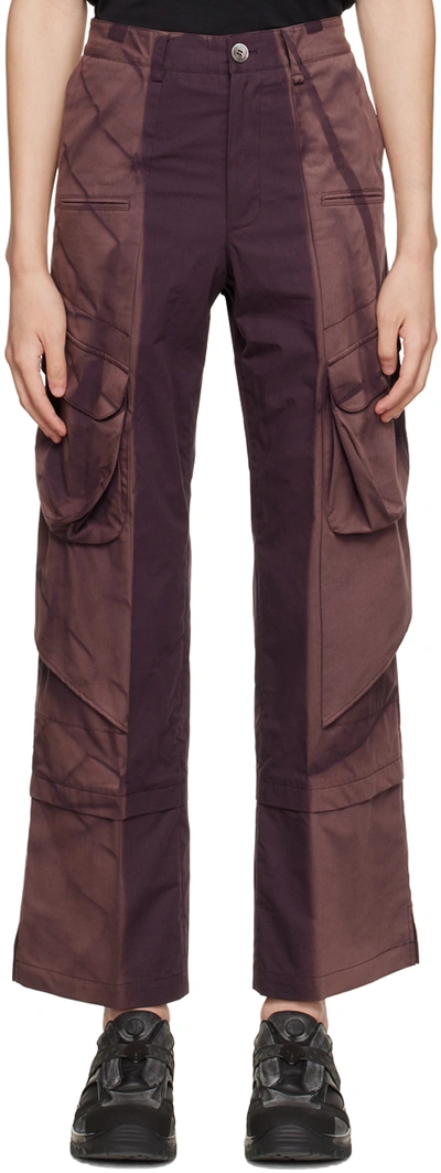 Shop Jiyongkim Purple Layered Cargo Pants