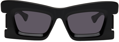 Shop Kuboraum Black R2 Sunglasses In Black Shine