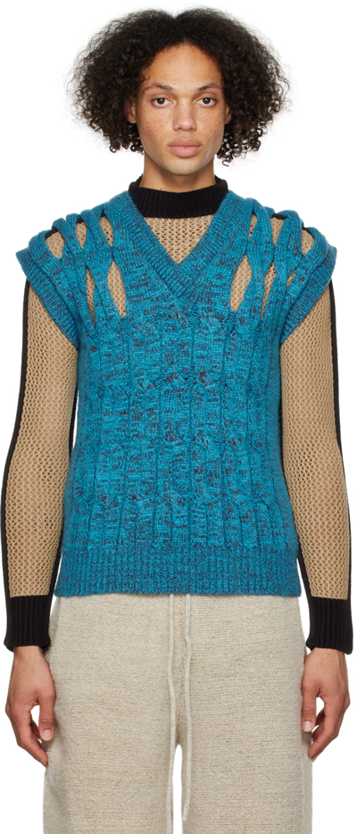 Shop Isa Boulder Ssense Exclusive Blue Basket Vest In Aqua