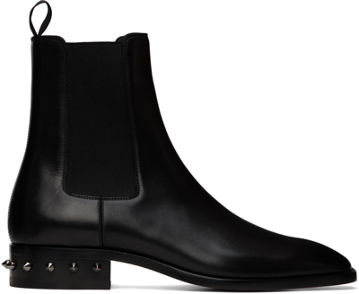 Christian Louboutin Black Samson Chelsea Boots In Bk01 Black | ModeSens