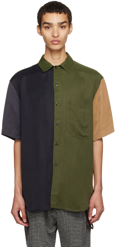 Shop Song For The Mute Green Oversized Shirt