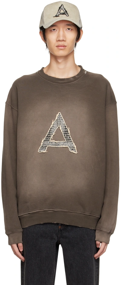 Shop Alchemist Brown Knotted Sweatshirt In Plum Black
