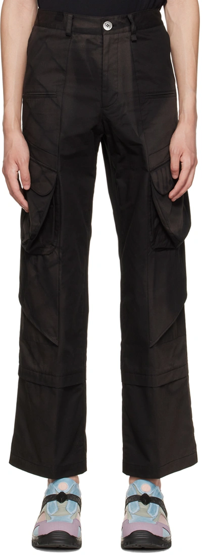 Shop Jiyongkim Black Layered Cargo Pants