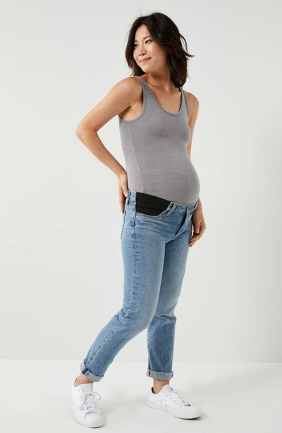 A Pea In The Pod Scoop Neck Maternity/postpartum Tank Top In Grey