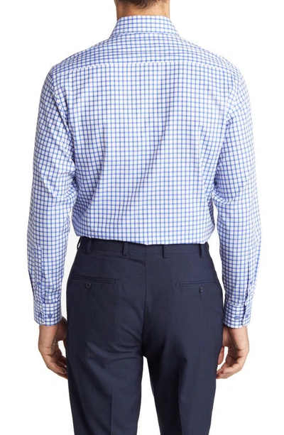 Shop Daniel Hechter Trim Fit Windowpane Check Cotton Dress Shirt In Royal