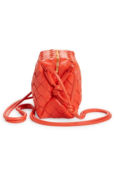 Shop Bottega Veneta Small Intrecciato Leather Crossbody Bag In Sunburst-gold