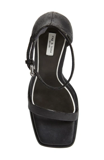 Shop Rag & Bone Matrix Ankle Strap Sandal In Black Suede