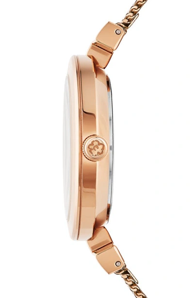 Shop Ted Baker Darbey Mesh Strap Watch, 36mm In Rose Gold
