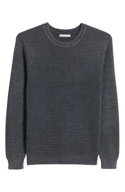 Shop Marine Layer Cotton Crewneck Sweater In Washed Black