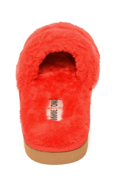 Shop Minnetonka Kids' Reindeer Lizzie Slipper In Red