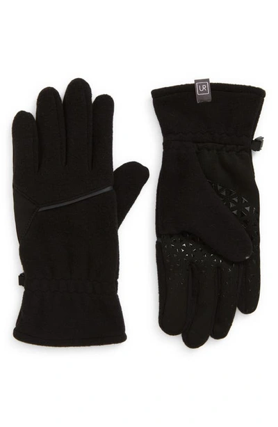 Shop Ur Fleece Grip Gloves In Black