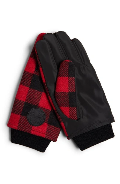 Shop Ted Baker Karrl Check Gloves In Red