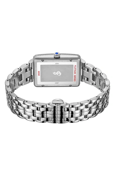 Shop Jbw Mink Platinum Diamond Bracelet Watch, 28mm In Rhodium