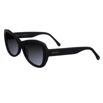 Shop Bertha Ladies Black Square Sunglasses Brsit101-2