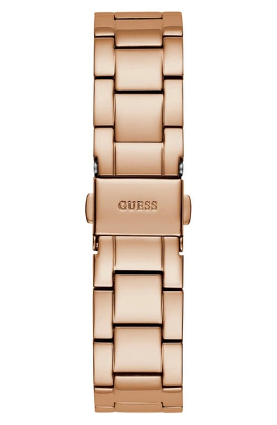 Shop Guess Crystal Pavé Bracelet Watch, 36mm In Rose Gold/rose Gold/rose Gold