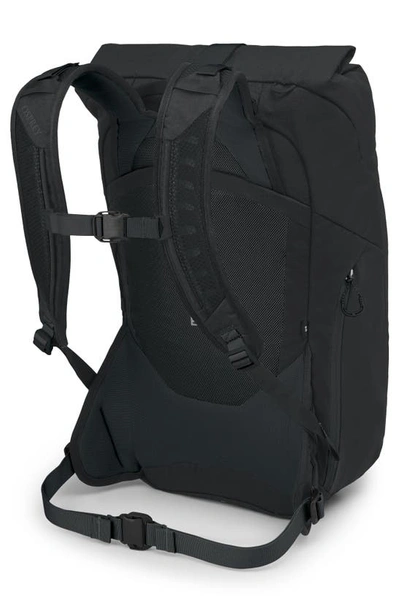 Shop Osprey Metron 22 Water Repellent Roll Top Backpack In Black