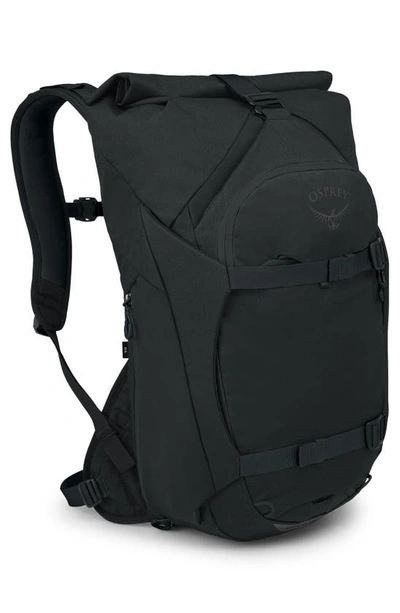 Shop Osprey Metron 22 Water Repellent Roll Top Backpack In Black