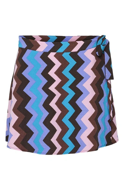 Shop Something New Zigzag Wrap Miniskirt In Very Peri