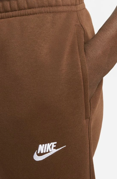 Shop Nike Club Pocket Fleece Joggers In Cocao Wow/ Cocao Wow/ White