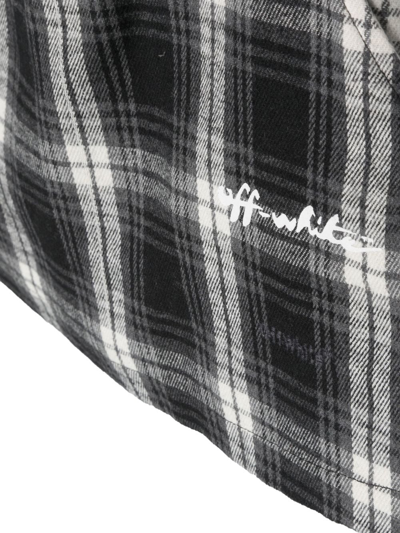 Off-white Check-pattern Flannel Skirt In Black