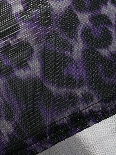 Shop Marlies Dekkers Peekaboo Leopard-print Tights In Purple
