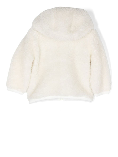 Shop Woolrich Curly Hooded Zip Jacket In White