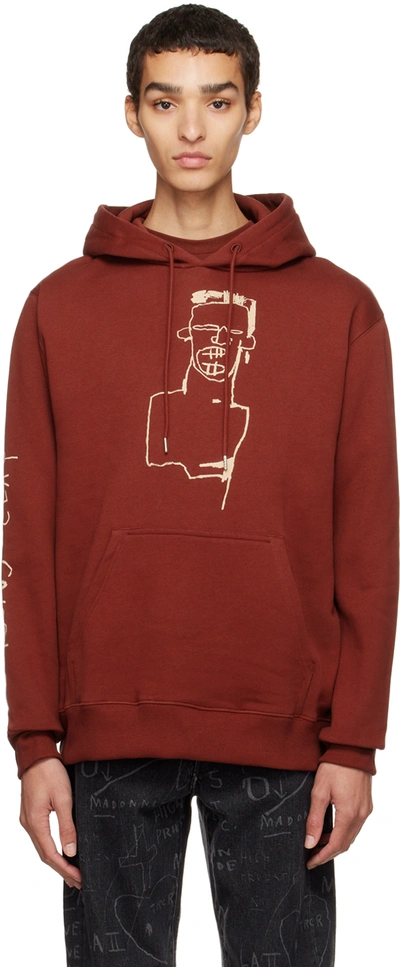 Shop Etudes Studio Red Jean-michel Basquiat Edition Klein Cassius Clay Hoodie In Brick Red