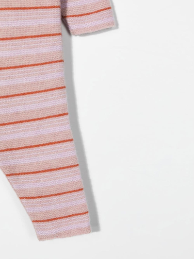 Knot Miggy Knitted Romper In Pink