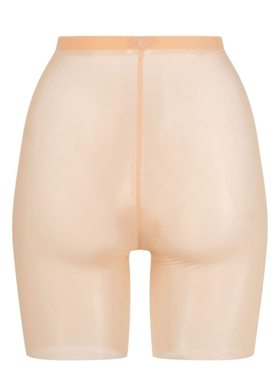 Wolford Tulle Control Shorts In Neutrals