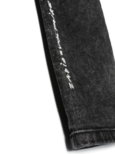 Zadig & Voltaire Washed Stretch Cotton Denim Slim Jeans In Black