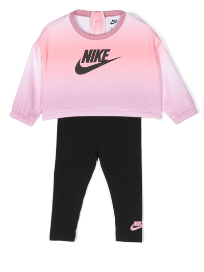 Nike Logo-print Tracksuit Set In Pink