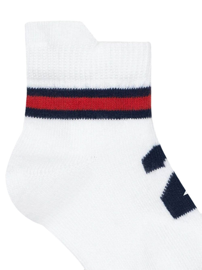 Shop Gucci Gg Logo-print Socks In White