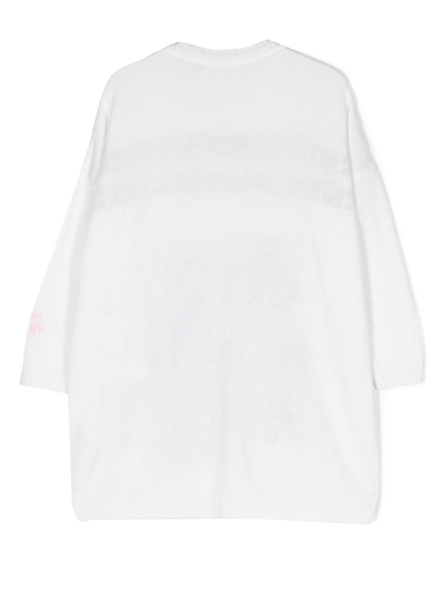 Shop Philosophy Di Lorenzo Serafini Intarsia Knit Jumper Dress In White