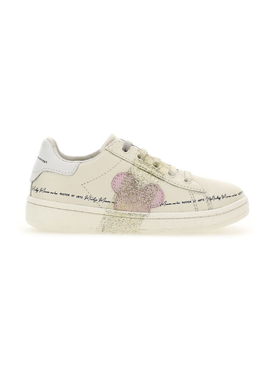 Shop Moa Mickey Low-top Sneakers In Neutrals