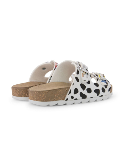 Shop Moa Dalmatian-print Buckled Sandals In White
